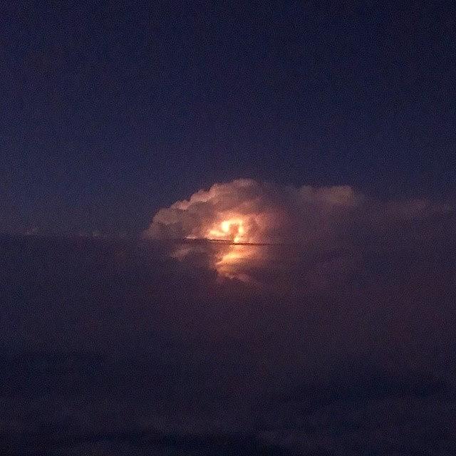 Lightening In The Clouds From My Flight Photograph by Jedi Fuser