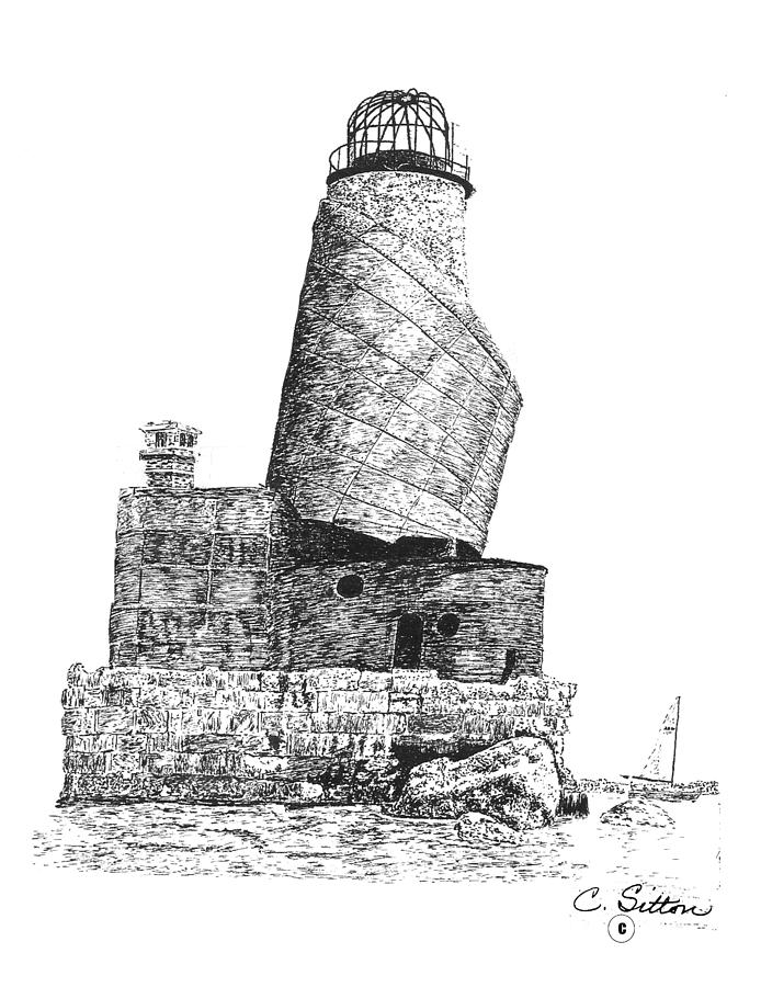 Lighthouse 2 Drawing by C Sitton