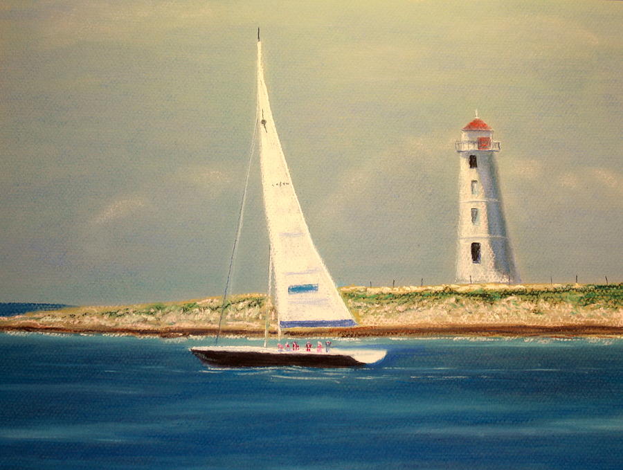 sailboat lighthouse paintings