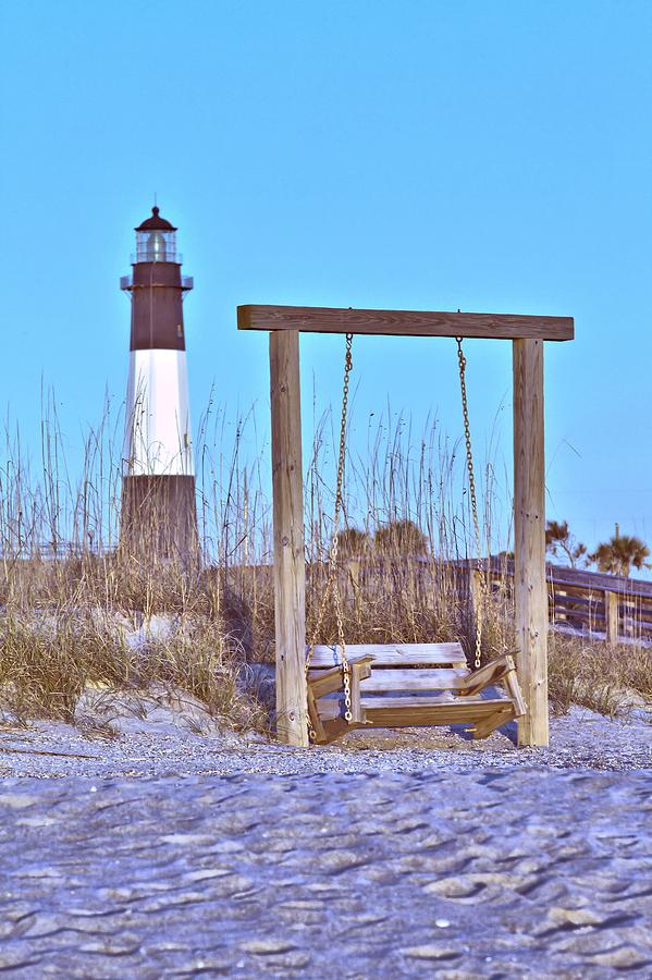 Lighthouse And Swing Photograph