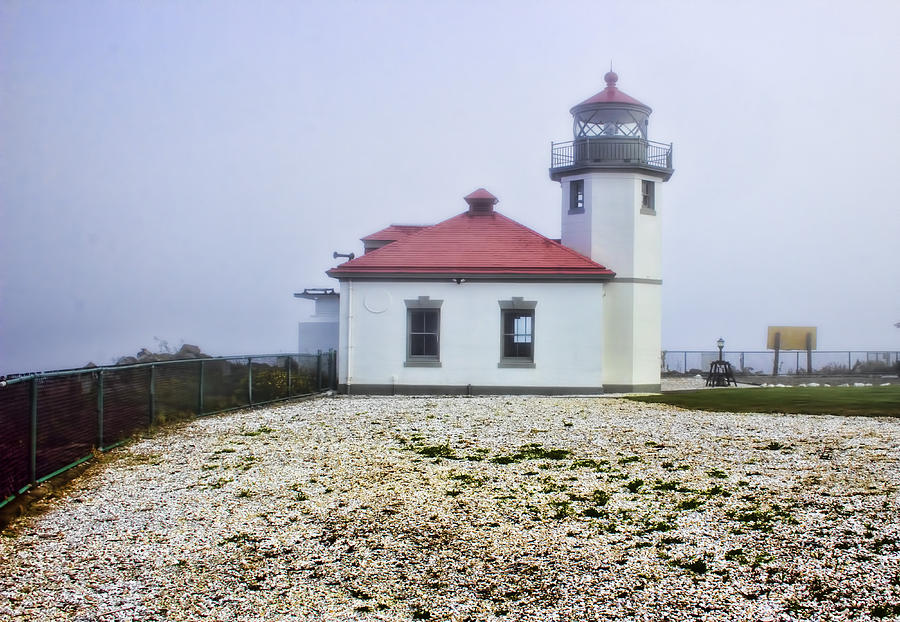 Lighthouse at Alki Beach Photograph by Cathy Anderson