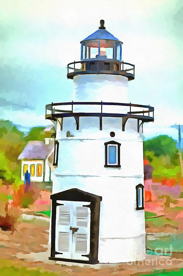 Lighthouse at Old Saybrook Point Photograph by Edward Fielding