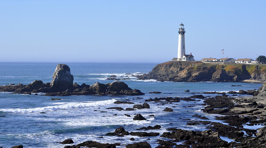 Lighthouse at Pigeon Point Photograph by AJ  Schibig