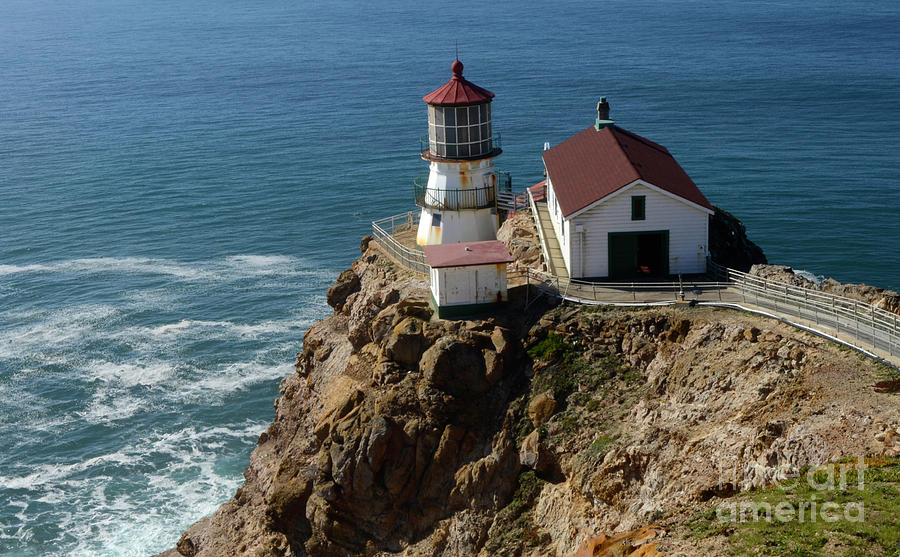 Nature Photograph - Lighthouse at Point Reyes by Bob Christopher