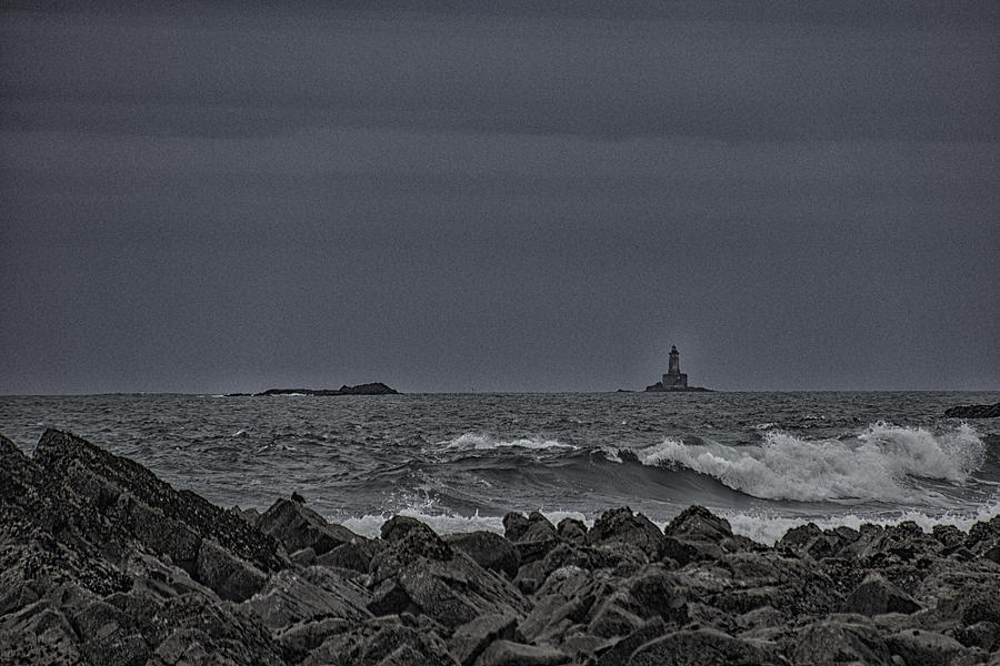 Lighthouse at Sea Photograph by Martin Naugher