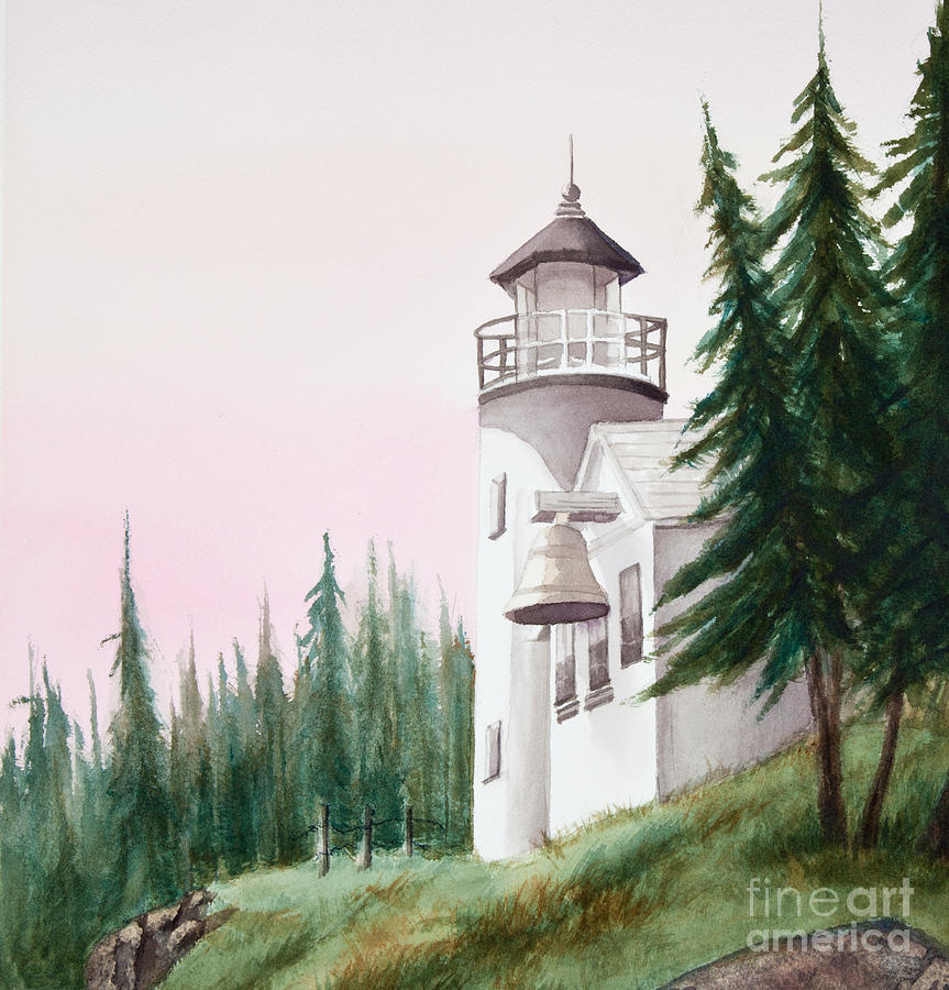 Lighthouse at Sunrise Painting by Michelle Constantine