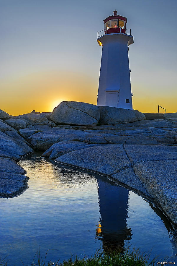 Lighthouse at Sunset Photograph by Ken Morris