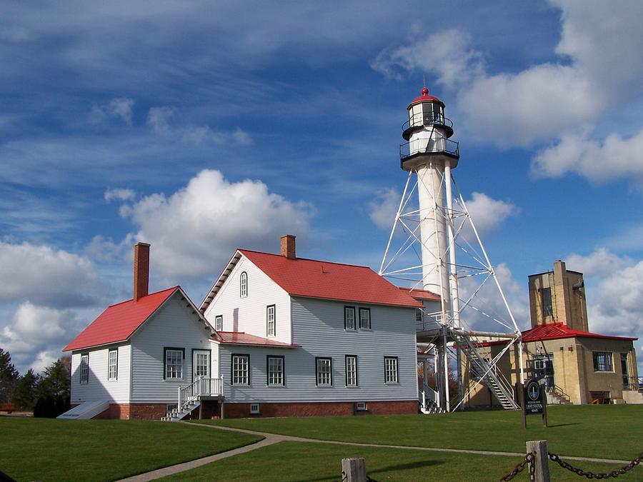 Lighthouse at Whitefish Point in Michigan Photograph by Kathleen Luther