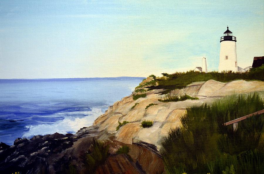 Lighthouse Beauty Painting by Donna Mann - Fine Art America