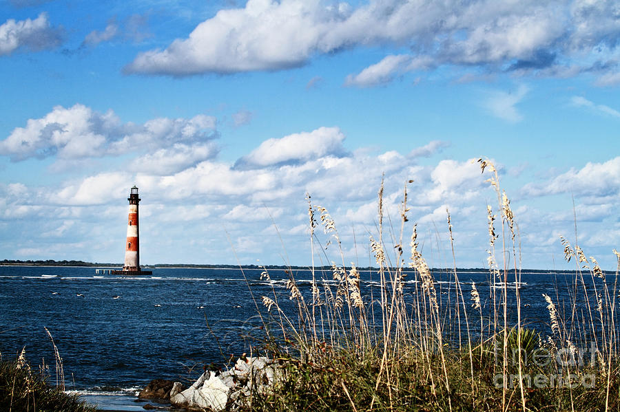 Lighthouse by the Beach Photograph by Stephanie Frey