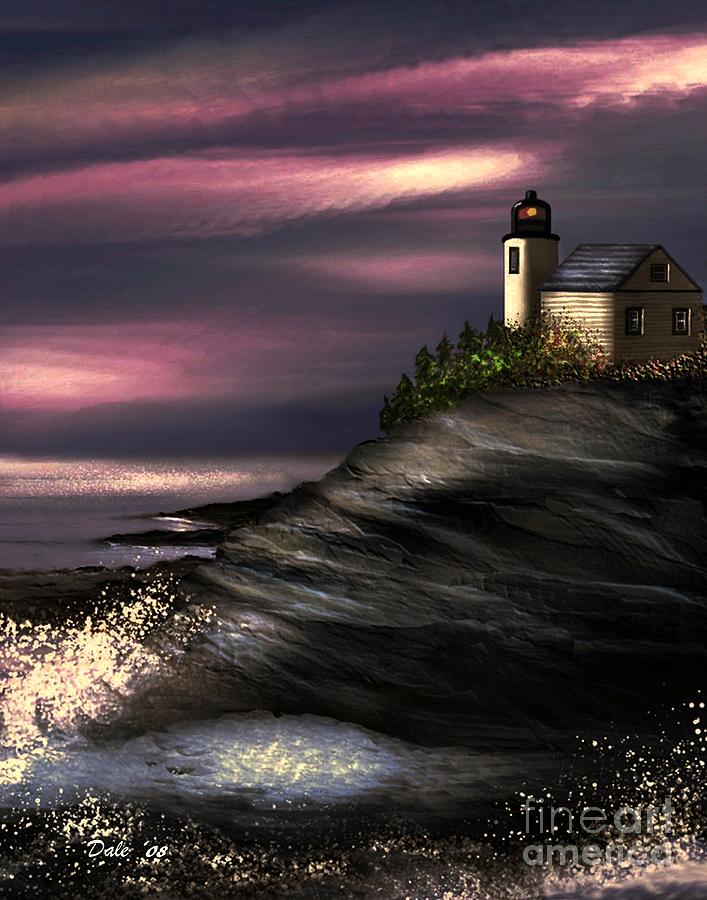 Lighthouse Digital Art by Dale   Ford
