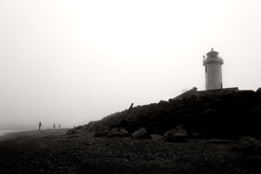 Lighthouse Fog Photograph by Sleepy Weasel