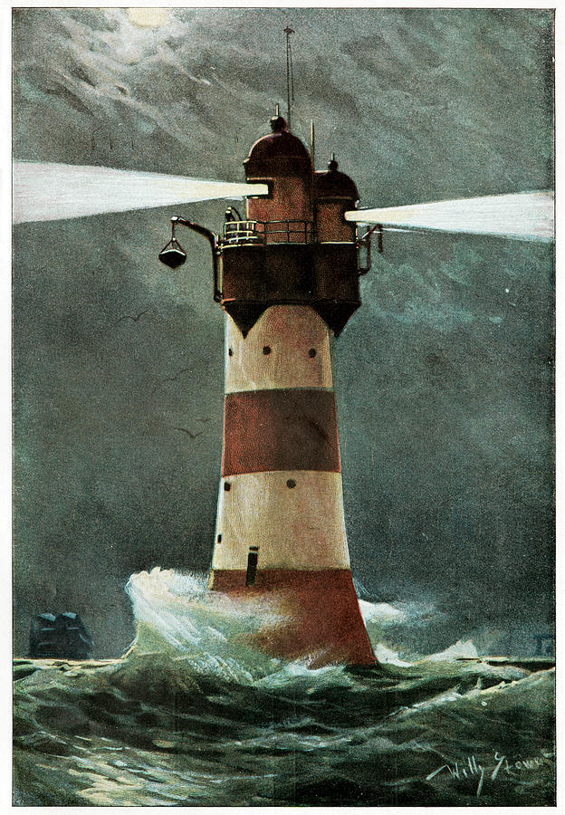 Lighthouse In A Storm Photograph by Cci Archives