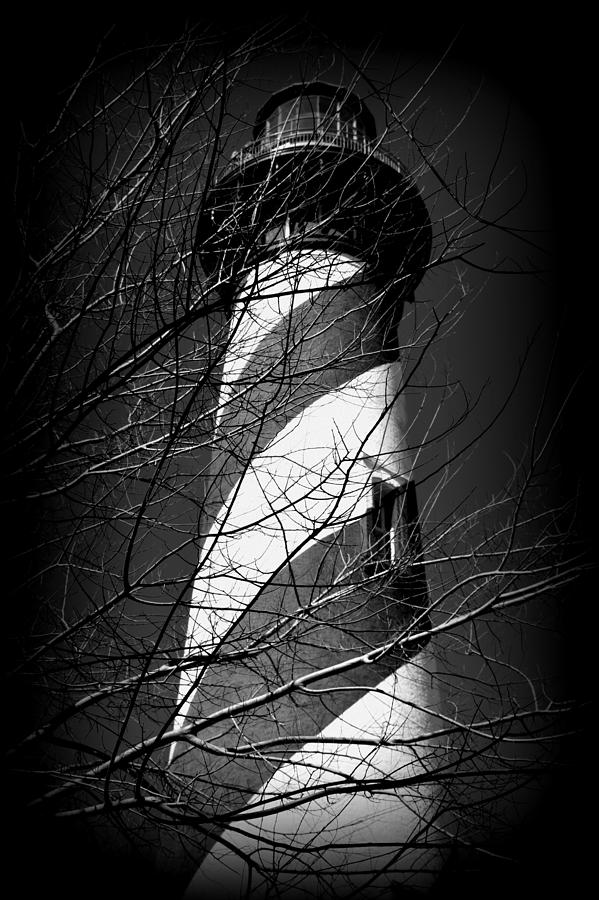 Lighthouse in BW Photograph by Sheri McLeroy