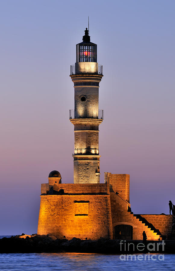 Lighthouse in Chania city Photograph by George Atsametakis