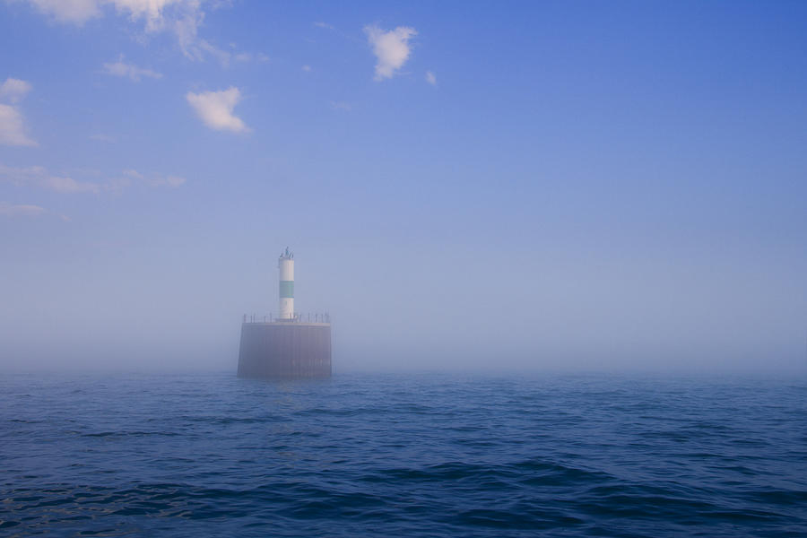 Lighthouse in Fog Photograph by Alexey Stiop