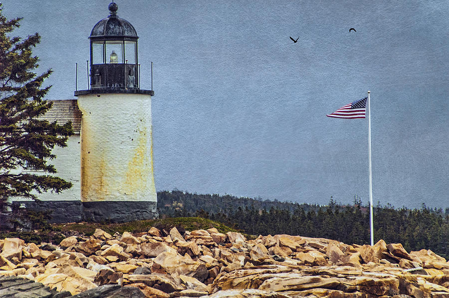 Lighthouse in Maine Photograph by Cathy Kovarik