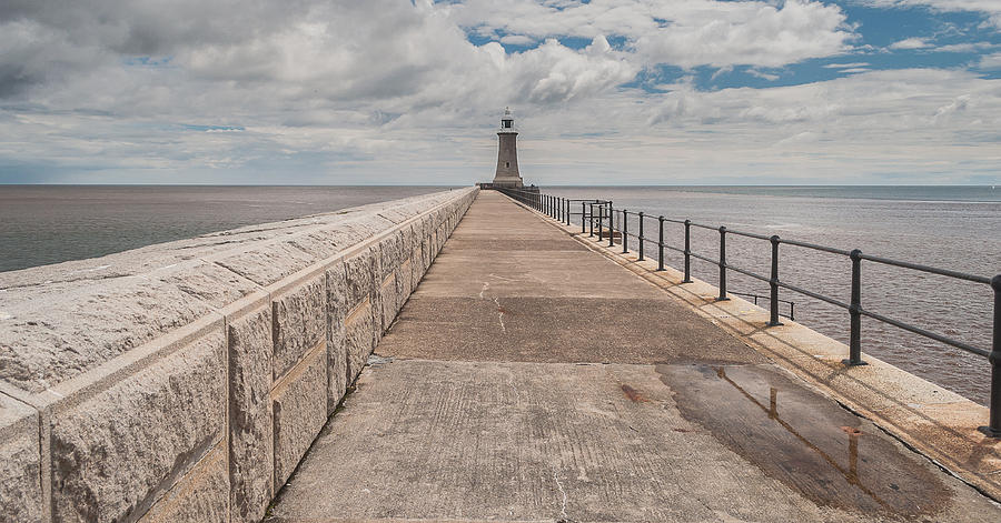 Lighthouse in North Shields Photograph by Sergey Simanovsky