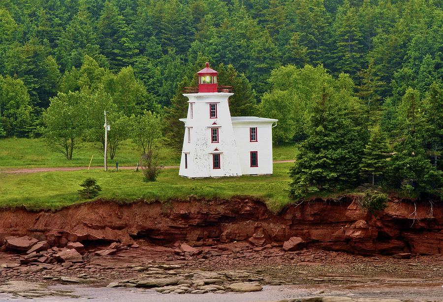 Lighthouse in Nova Scotia Photograph by John Babis