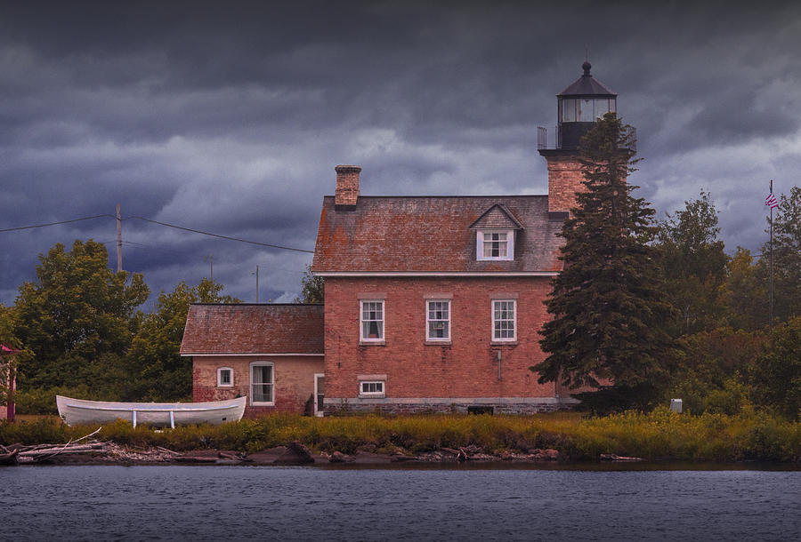 Lighthouse in Ontonagon Michigan Photograph by Randall Nyhof