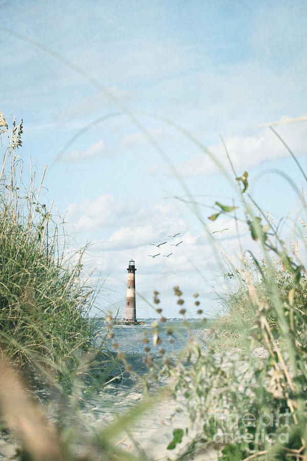 Fall Photograph - Lighthouse in the Sea by Stephanie Frey