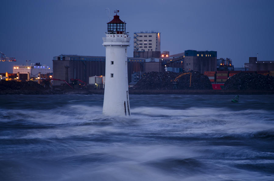 Lighthouse in the Storm Photograph by Spikey Mouse Photography