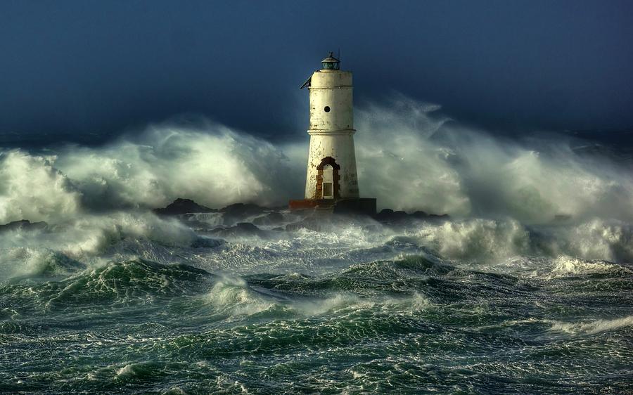 Lighthouse Photograph - Lighthouse in the Storm by Gianfranco Weiss