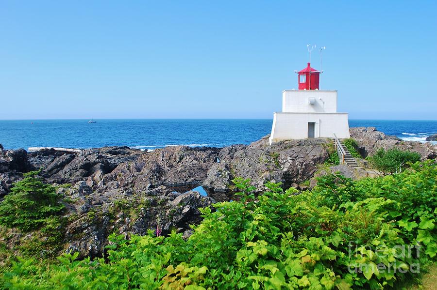 Lighthouse in Ucluelet Photograph by William Wyckoff