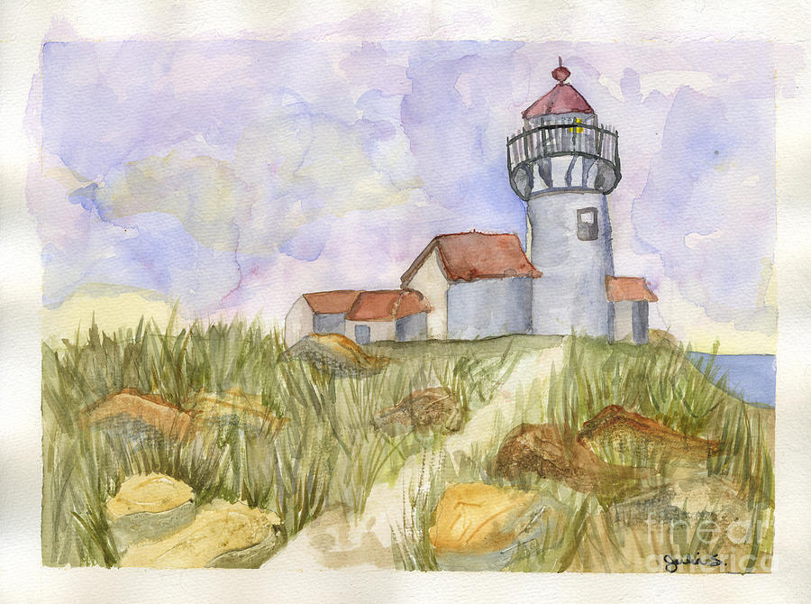 Lighthouse Painting by Julia Stubbe