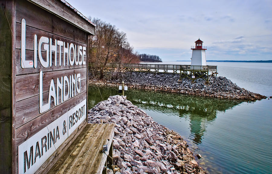 Sign Photograph - Lighthouse Landing Inlet by Greg Jackson