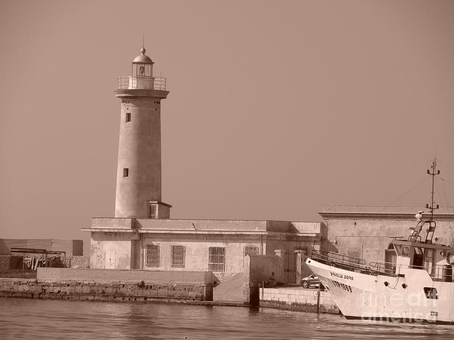 Lighthouse Marsala Photograph by Tiziana Maniezzo