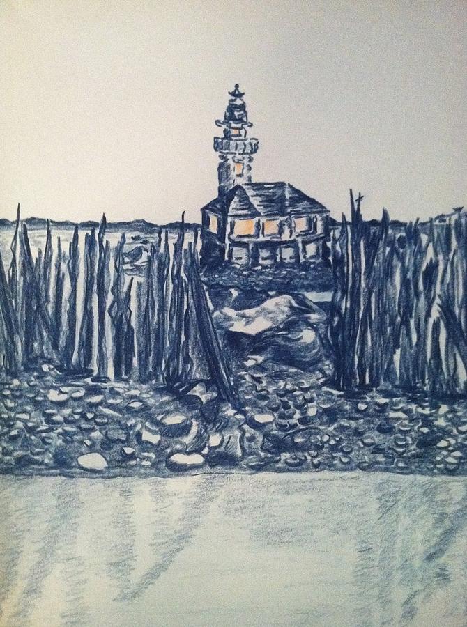 Lighthouse Drawing - Lighthouse by Meghan Gallagher