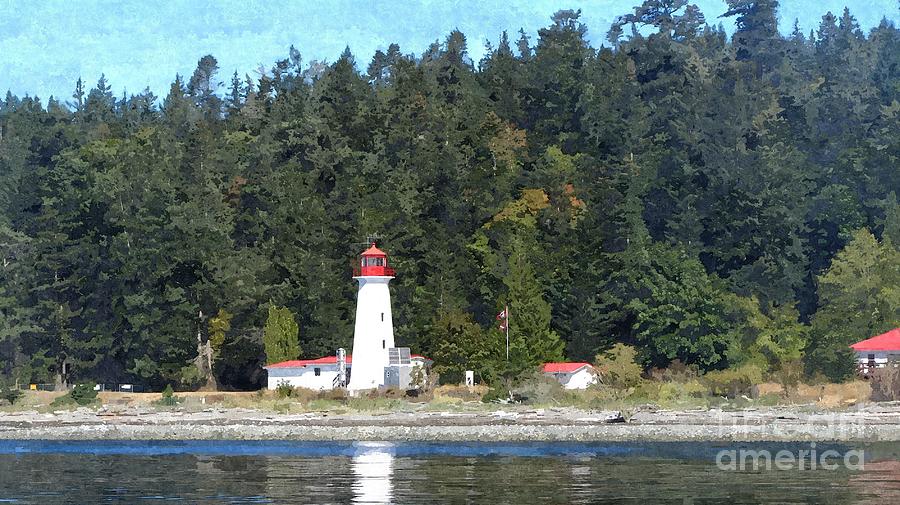Lighthouse On Quadra Island Digital Art