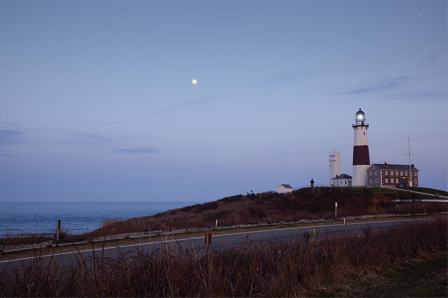 Lighthouse Moonrise Photograph by Steve Gravano