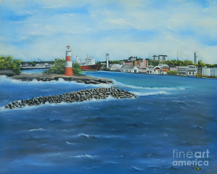 Lighthouse Nassau Bahamas Painting by Kenneth Harris
