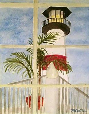Lighthouse Oceanside Harbor Painting by M Carlen