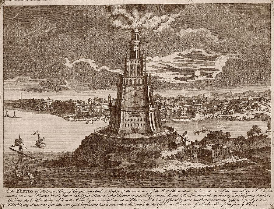 Lighthouse Of Alexandria Photograph by Mid-manhattan Picture Collection/new York Public Library