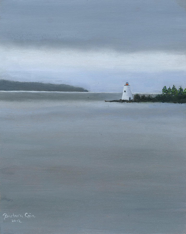 Lighthouse Painting - Baddeck Lighthouse by Barbara Cain