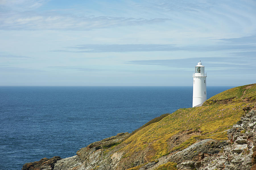Lighthouse On Cornish Atlantic Photograph by Dougal Waters