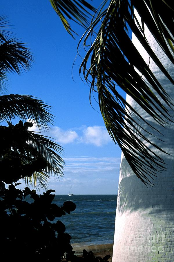 Lighthouse on Key Biscayne in Florida Digital Art by William Kuta