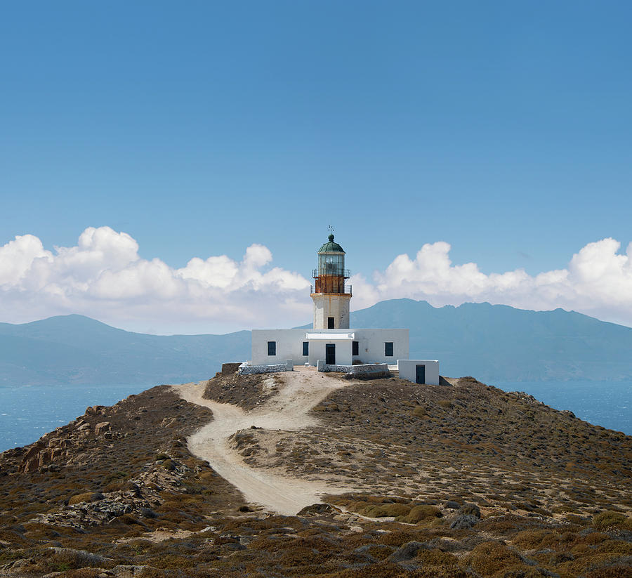 Lighthouse On Mykonos Photograph by Ed Freeman