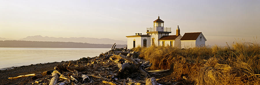 Lighthouse On The Beach, West Point Photograph by Panoramic Images