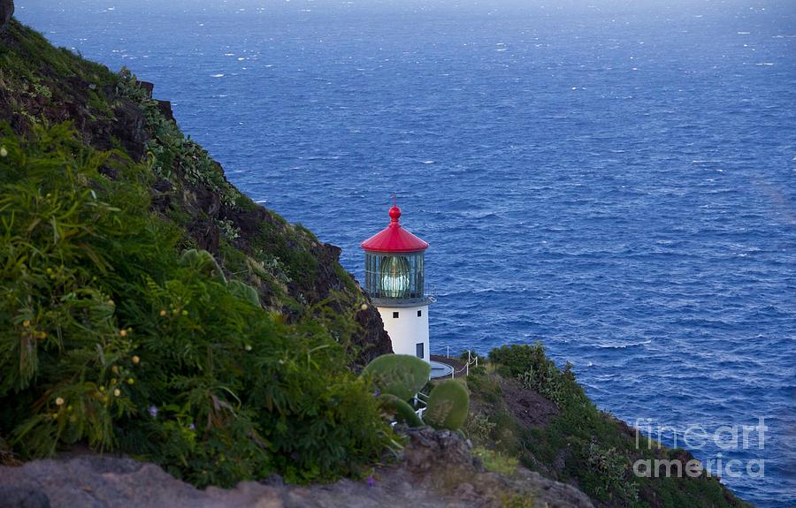 Lighthouse Photograph - Lighthouse on the Cliff by Kim Quintano