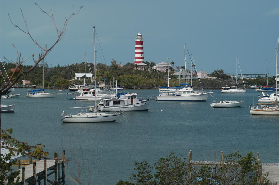 Lighthouse On The Sea Of Abaco Photograph by Peter Scolney - Fine Art ...