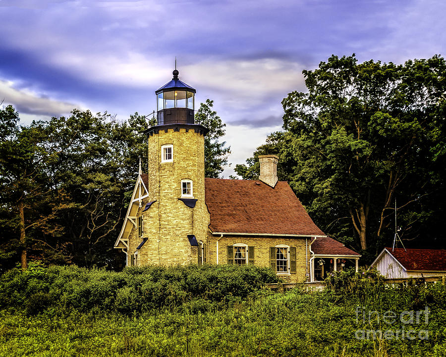 Lighthouse on White River Photograph by Nick Zelinsky Jr