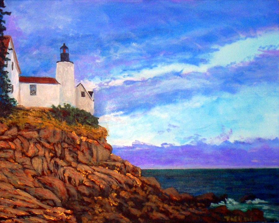 Lighthouse overlook Painting by William Tremble - Fine Art America