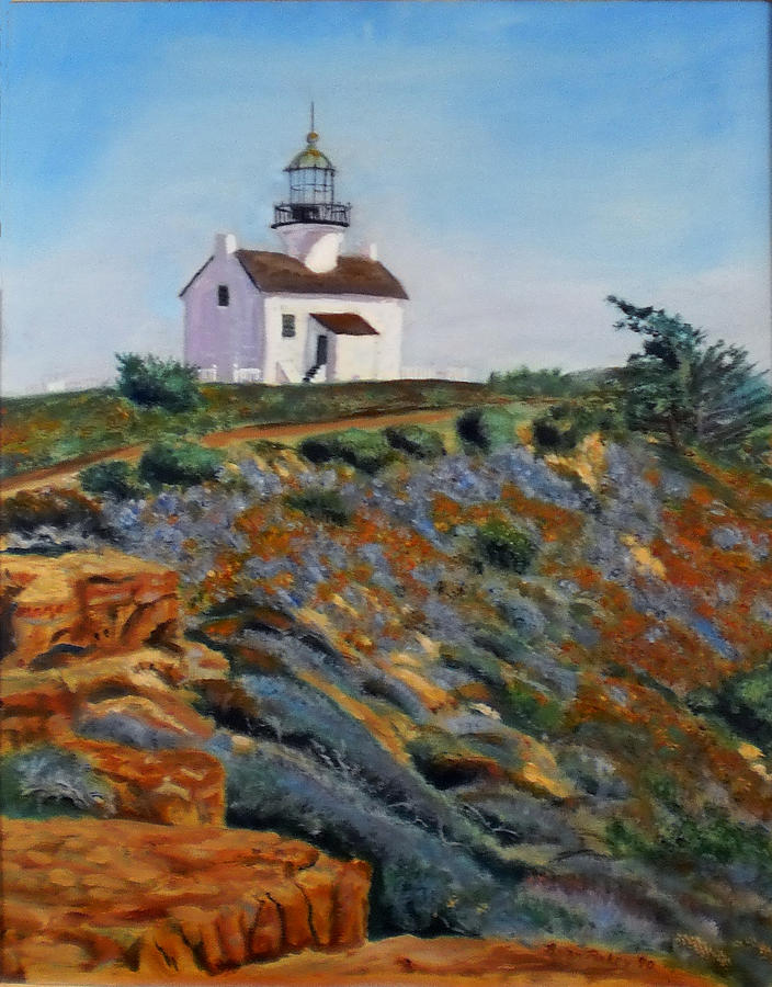 Lighthouse Point Loma Painting by Brian Pinkey - Fine Art America