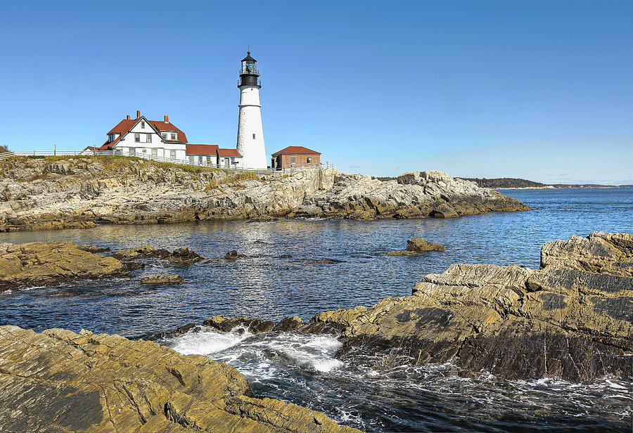 Lighthouse Portland Maine Photograph by James Steele