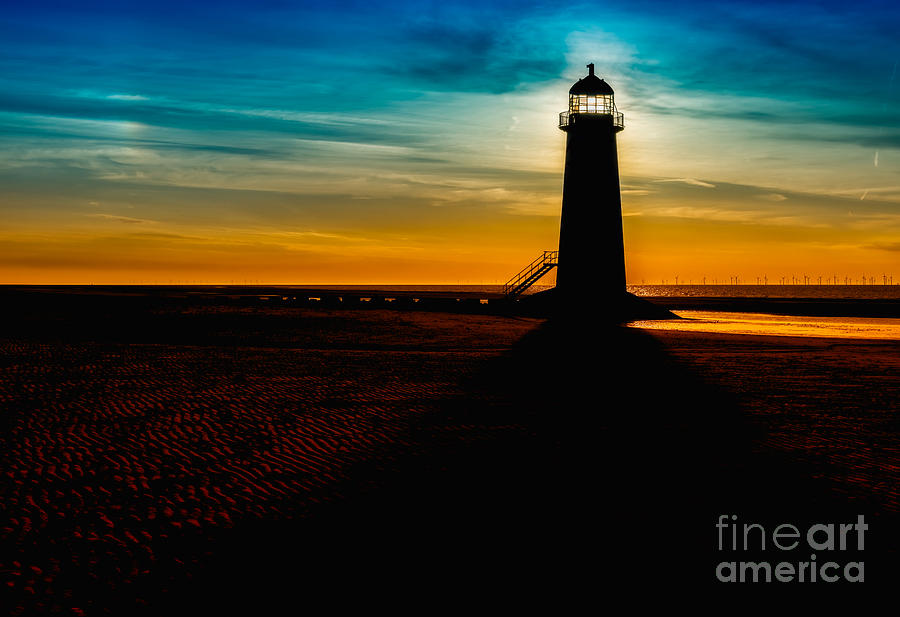 Sunset Photograph - Lighthouse Silhouette by Adrian Evans
