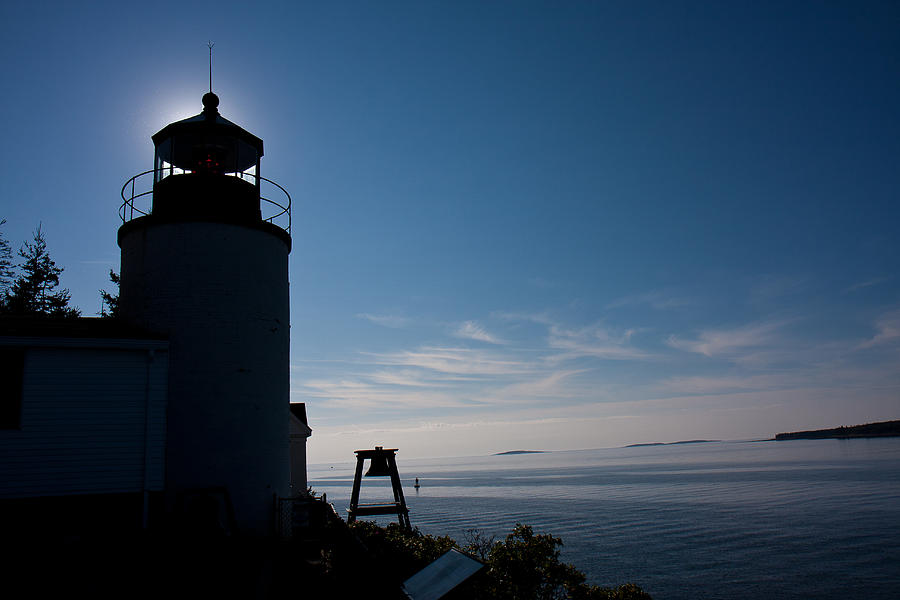 Sunset Photograph - Lighthouse silhouette by Oscar Dean